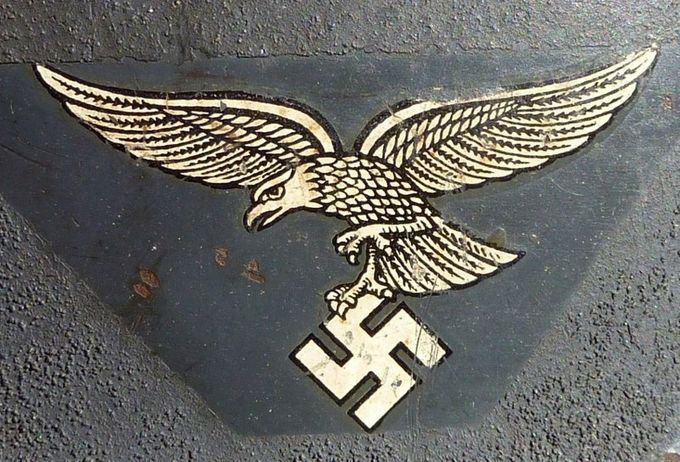 First pattern Luftwaffe decal on an M35. These decals are called 