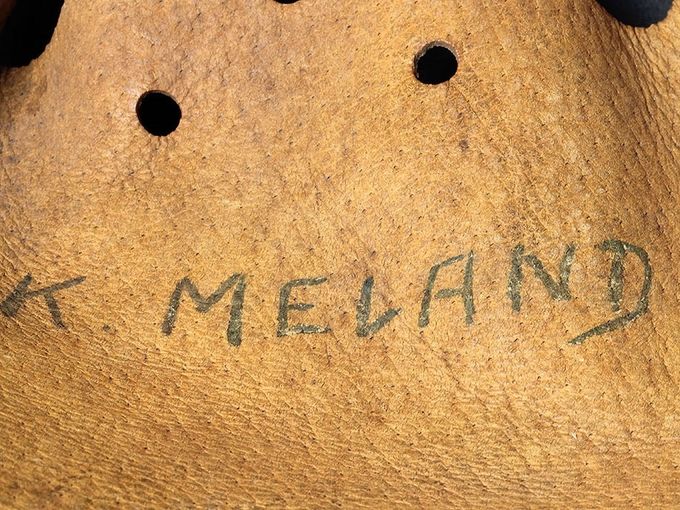 The name K. Meland (SS legionnaire Sturmmann in SS Legion Norwegen). Knut Meland was the cousin of the author’s grandfather.