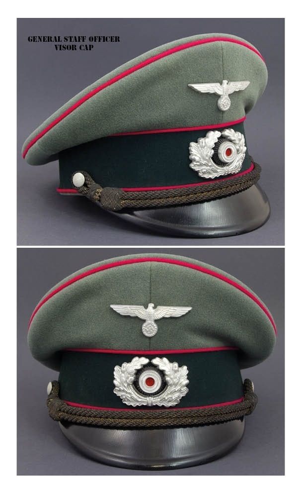 Page showing a General Staff Officer's Visor Cap.