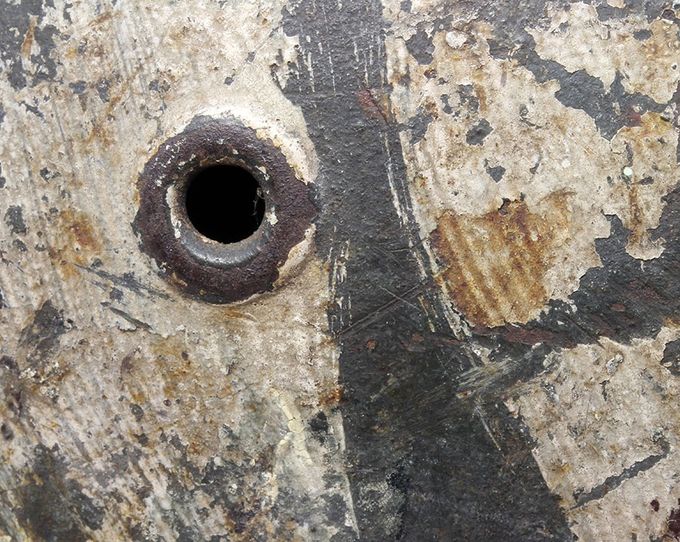 Close-up picture of a vent hole.