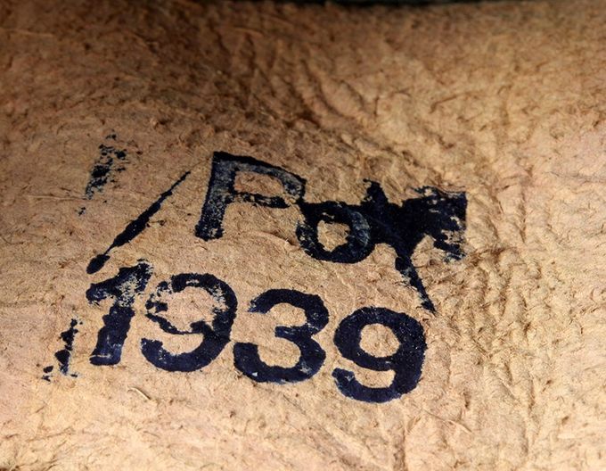 Polizei ink stamp on the inside of the liner of M35 Quist. 